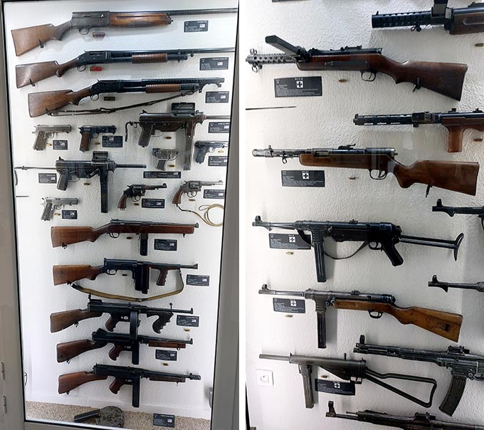 Un petite échantillon de leur impressionnante collection d'armes