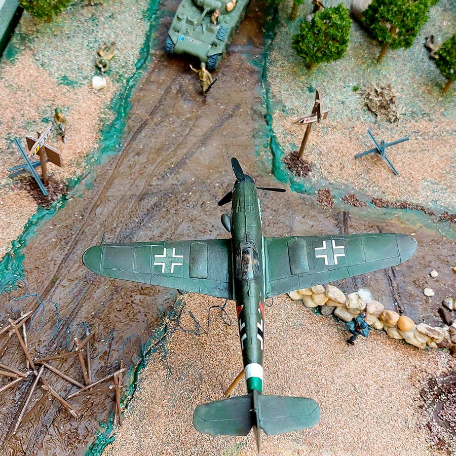 Détail du Messerschmitt dans lequel j'ai ajouté un pilote